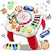 Spielzeug ab 1 Jahr Spieltisch Baby Spielzeug 1 Jahr Musikinstrumente für Kinder Baby Motorikspielzeug Kinderspielzeug ab 1 Jahr 2 3 Jahre Kinder Baby Geschenk Junge Mädchen Spielzeug ab 2 3 4 Jahre