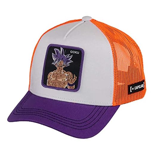 Capslab Goku Dragon Ball Z White Orange Trucker Cap - One-Size