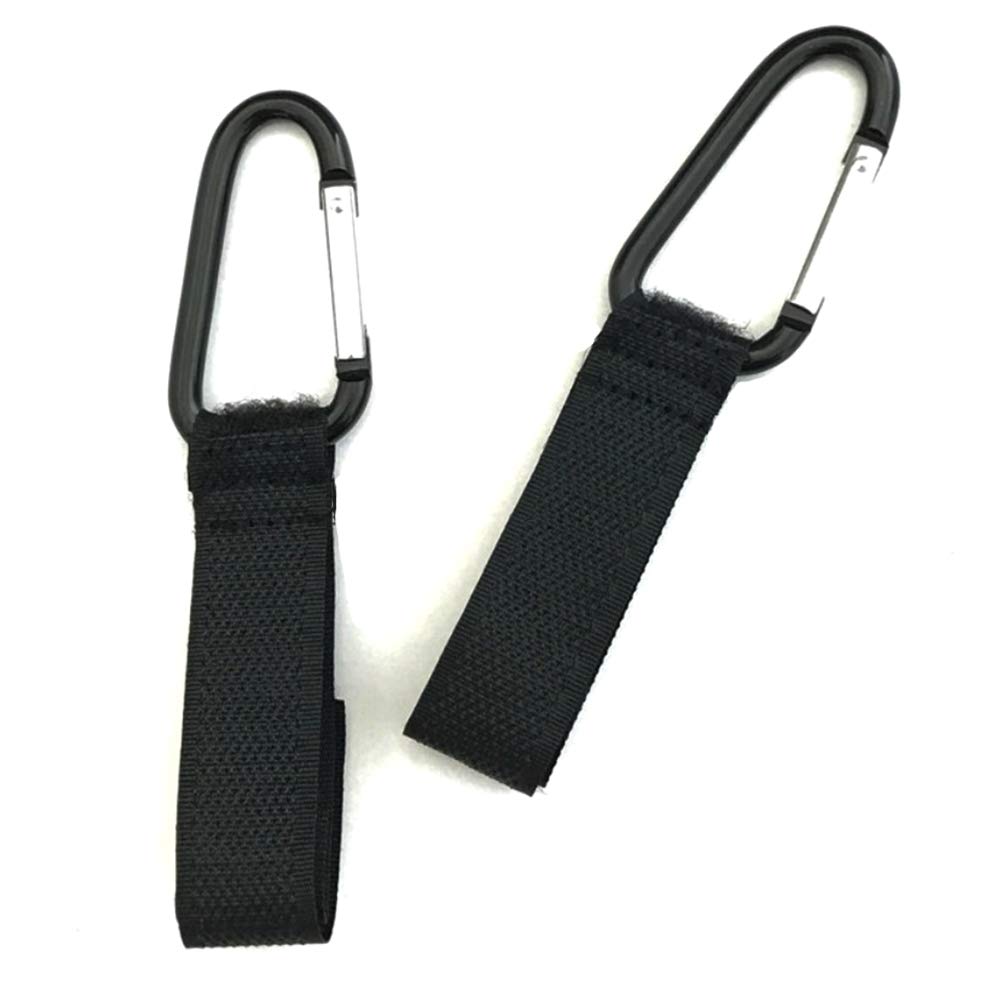 Amaoma Buggy Clips Hooks Pram Clips Universal Buggy Hooks Stroller Pram Clips for Pushchair Stroller Shopping Bag Wheelchair Use and Changing Bag Made by Carabiner and Adjustable Strap 2 Pack