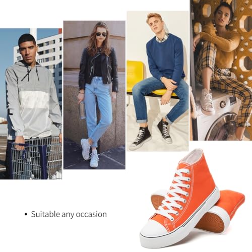 Image of hash bubbie High Top Canvas Sneakers Fashion Walking Shoes | high tops non slip on walking breathable casual comfortable lace up tennis shoes