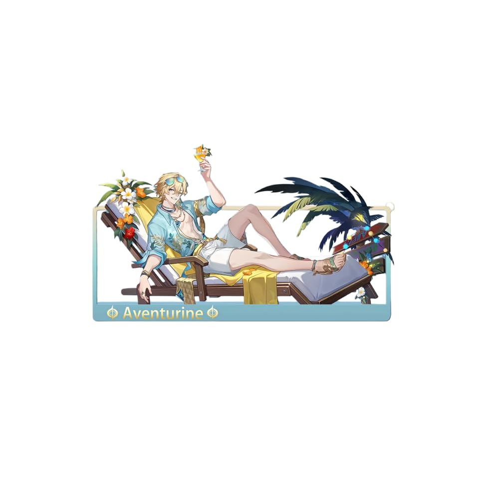 1PC Honkai: Star Rail Figure Metal Bookmark Game 9cm Bookmark with Chain Stationery Gift (Aventurine)