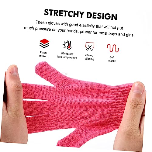 FRCOLOR 24pairs Finger Boys and Girls Gloves Thermal Outdoor Winter Gloves Knitted Boy Girl's Hand Warmers2