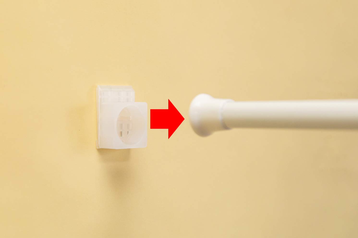 Amazon｜ウエルスジャパン 突っ張り棒 が落ちない君 小 クリア 耐荷重