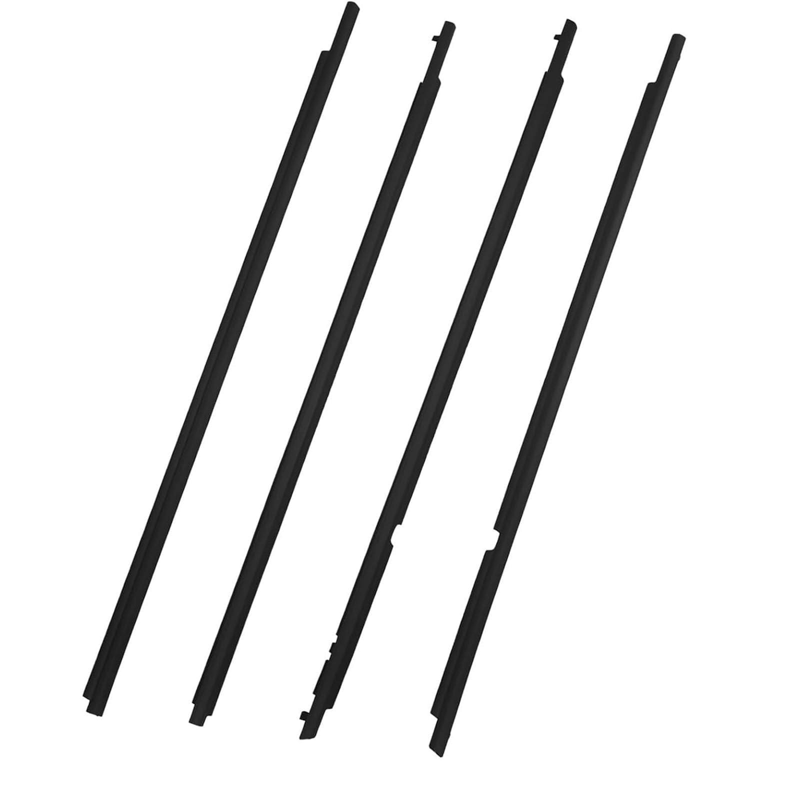 4Pcs / Pack Window Sealing Strips for 2009 2012 Popular Sedan Variants Strong Weatherproof Construction Wreath Window Trim