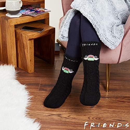 FRIENDS TV Show Slipper Socks, Women Knitted Fluffy Socks, One Size
