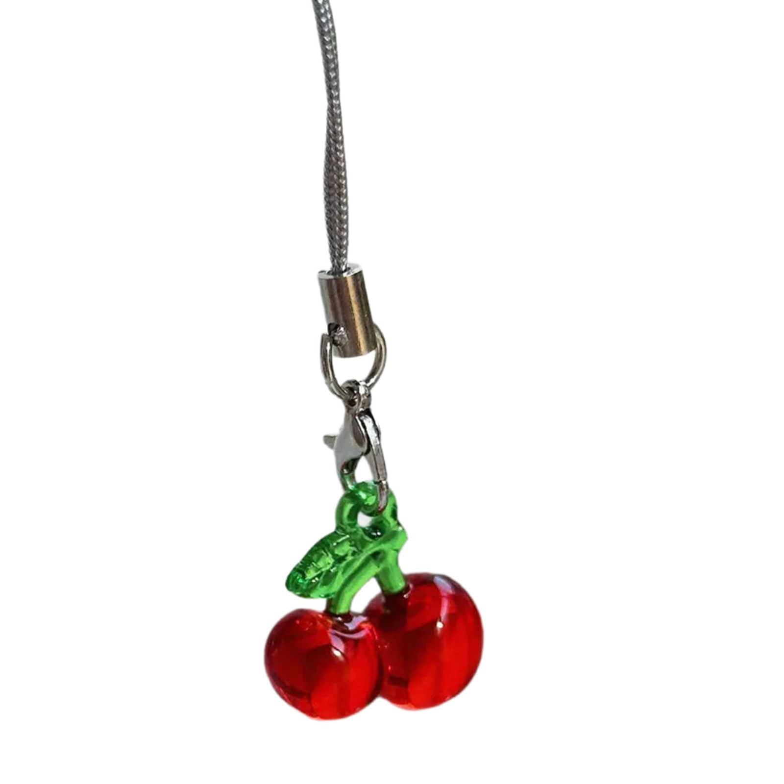 NEWFT Fruit Cellphone Rope Fashionable Handmade Keychain Pendant for Bag Purse