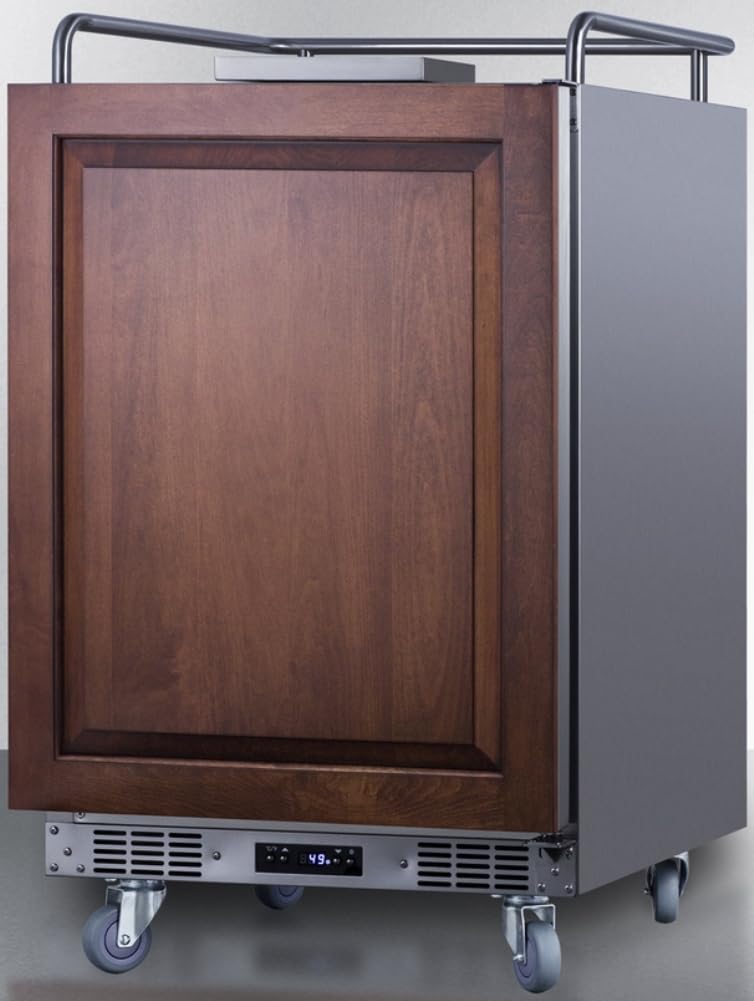 Summit Appliance Sbc682nkpnr 24" Wide Built-In Kegerator (Panel Not Included), Stainless Steel Cabinet, Wire Shelves, Auto Defrost, Digital Thermostat, Sealed Back, 33.63" H X 23.75" W X 24.25" D on Fridge.com - View 6