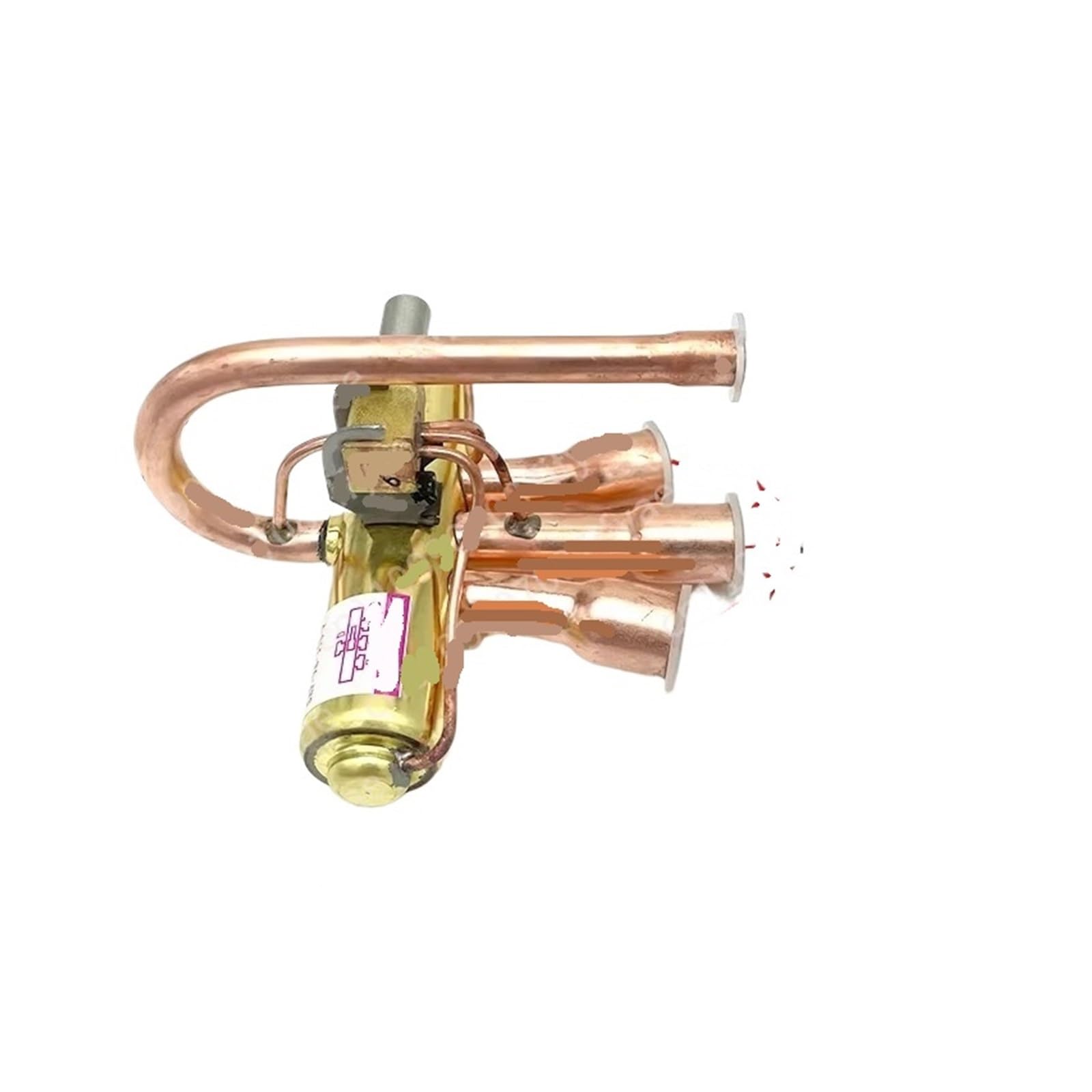 Hizon 3P Four-Way Valve 1-12P Air Conditioner Air Energy Four-Way Valve Accessories，Compatible For Midea，Compatible For Gree， Coils Four-Way Reversing Valve(3P Four-Way Valve)