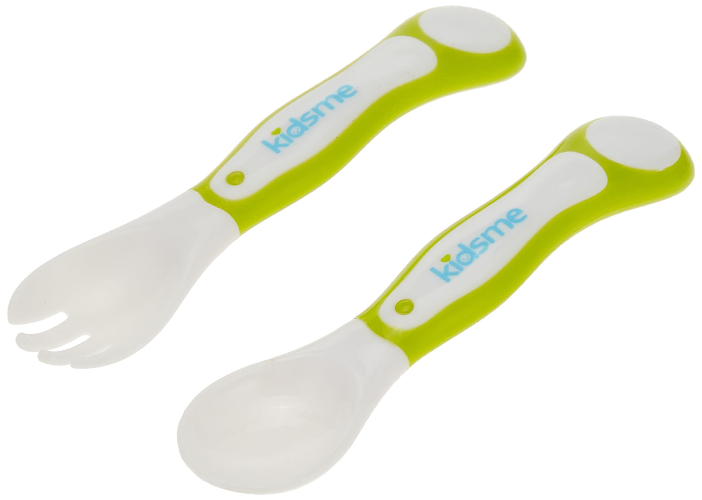 kidsmeMy First Spoon and Fork Set, Green