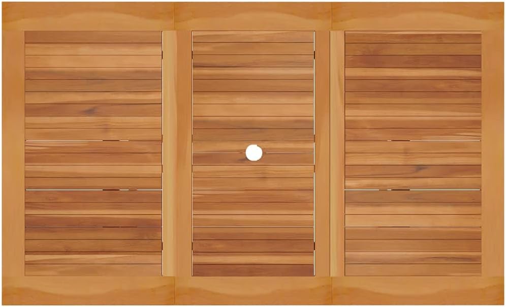 Patio Table,Leisure Table,Reading Table,Dining Tables,Snack Tables,Display Tables,Party Tables,Garden Tables,Game Tables,for Camping,Picnic,Party,Lawn, 59.1"x35.4"x29.5" Solid Teak Wood