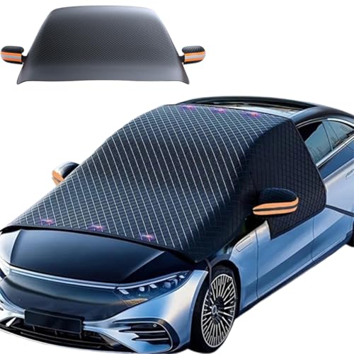 2026 New Magnetic Windshield Cover for Ice and Snow-All Seasons Sunshade Ice Cover,Car Windshield Snow Cover，Applicable to Most Vehicles (Orange)