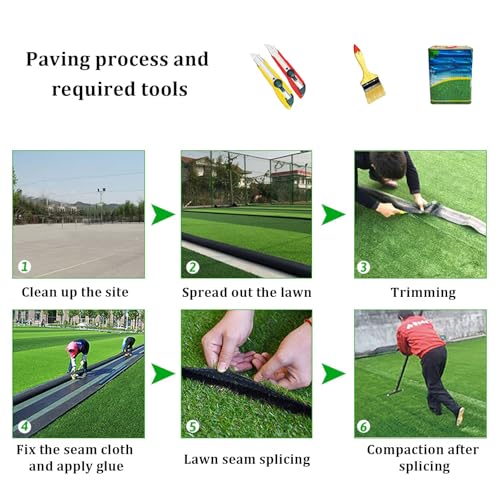 Tappeto in Erba Artificiale di Alta qualità con Altezza del Pelo di 2 cm - Erba Sintetica per Animali Domestici, Giardino, Patio e Balcone - Tappeto Verde per Esterni 80 x 200 cm per paesagg