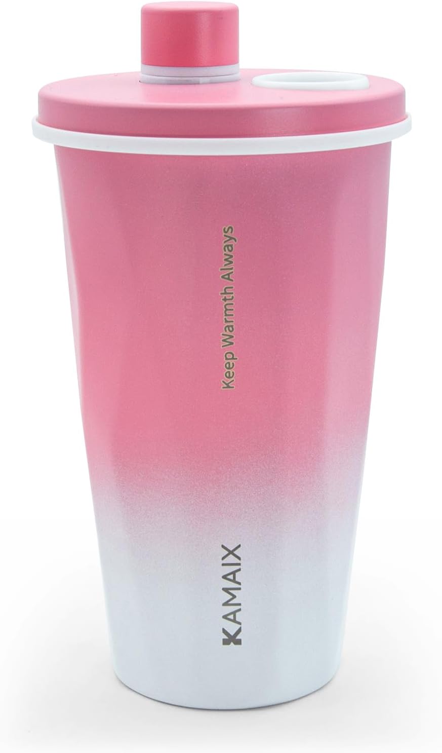 KEYSJEFFPortable Coffee Mug 304 Stainless Steel Vacuum Insulated Coffee Cup with Screw Lid Double Wall Drinking Straw for Hot and Cold Water Bottle Beverages for Office Travel School (#3)