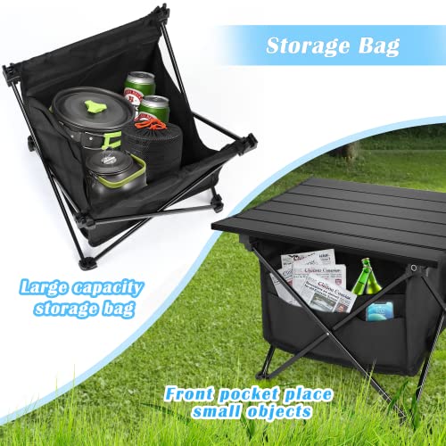 YSSOA-Portable-Folding-Aluminum-Alloy-Table-with-High-Capacity-Storage-and-Carry-Bag-for-Camping-Traveling-Hiking-Fishing-Beach-BBQ-Small-Black