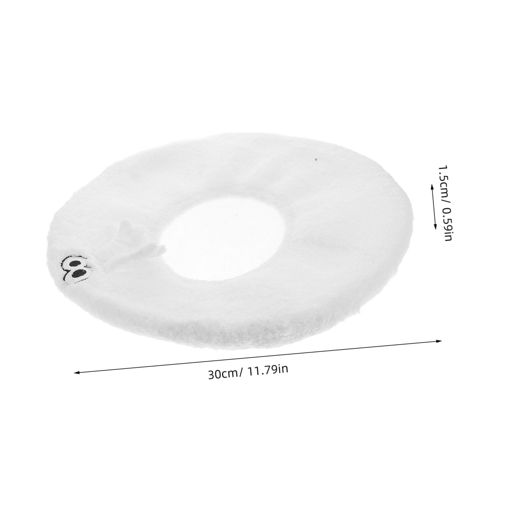 FELTECHELECTR Home Toilet Seat Mat Thickened Warm Plush Cover Universal Fit Waterproof Easy to Clean Comfortable Handle for Winter Use