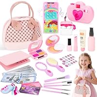 Play Purse for Little Girls, Toddler Purse with Toy Camera Includes Handbag, Wallet, Pretend Make up Birthday Gift for Kids Girls 3 4 5 6 +