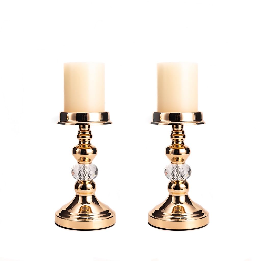 HTTGDGDH Pillar Candle Holders Tealight Metal Candlesticks Wedding Home Living Room Table Centerpieces Decoration,D-Light Grey