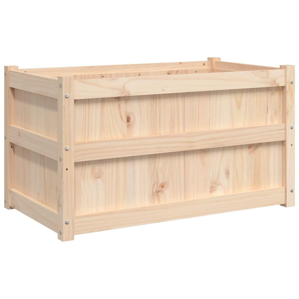 vidaXL Pine Wood Garden Planter - Brown - 90cm