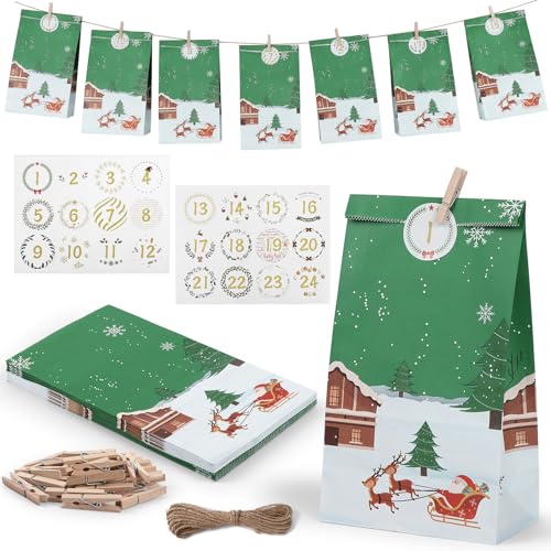 2025 Adventskalender zum Befüllen, 24 DIY Adventskalender Selber Befüllen...