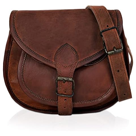 Leather Purse for Women Genuine Brown Leather Crossbody Bag Ladies Bags Satchel Travel Tote Shoulder Sling Bag, Brown Cover