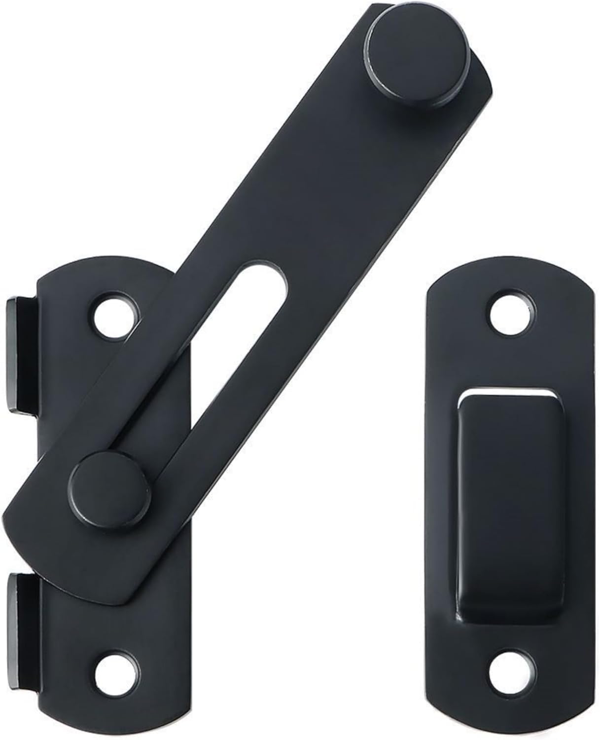 Sliding Barn Door Lock, Stainless Steel Safety Flip Gate Latches & Door Bolt Locks Door Hinge Lock & Closer Adjustable Heavy-Duty Door Closer Hinge-image-2