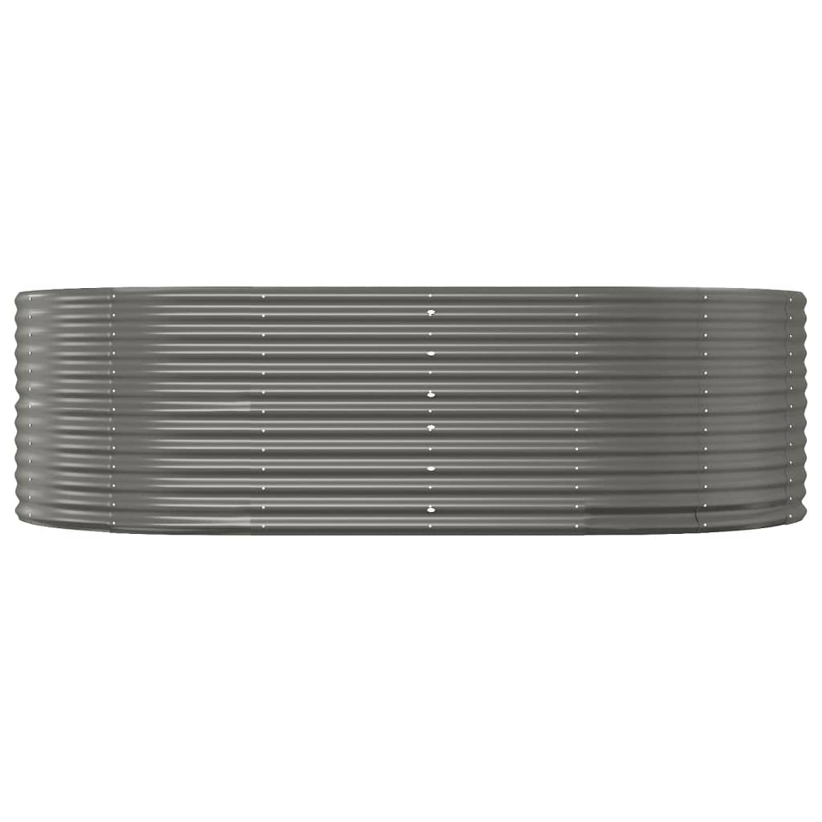 Gecheer Letto Rialzato per Giardino, Fioriera da Esterno Ovali 212x140x68 cm in Acciaio Zincato per Balcone Patio e Orto