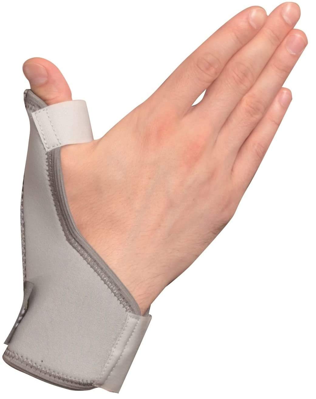 Aluminiowy pasek na kciuk (oferta pary) – stabilizator kciuka z metalowym szynem i regulowanym paskiem na nadgarstek – łagodzący ból urazów / złamanie/średni nerw (unisex) (mały, szary)