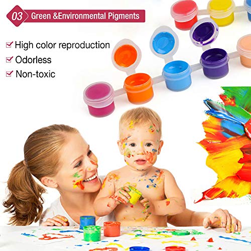 Toudorp Malen nach Zahlen Tiere DIY Acrylmalerei-Kit - 40 cm x 50 cm Buntes Löwenmuster Malen nach Zahlen mit 3 Pinseln… – Bild 5