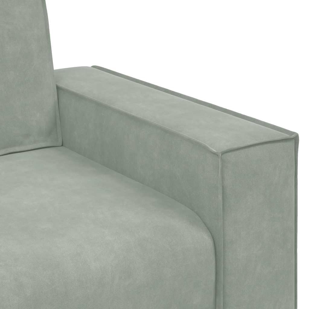 Sofá de 3 plazas Terciopelo Gris Claro 220x78x84 cm