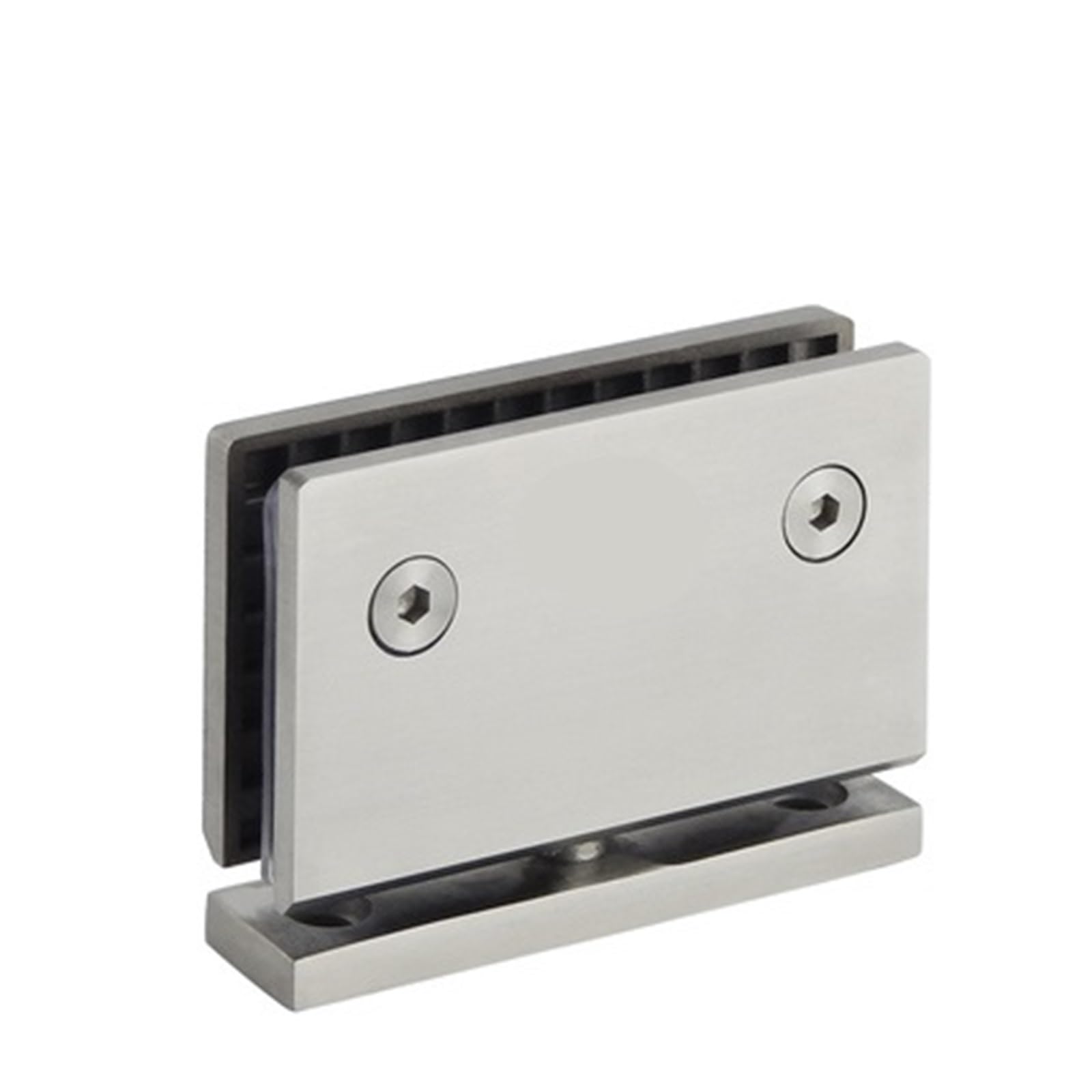 Padgcnor Nickel Bathroom Glass Door Hinges Glass Door Bathrooms Stainless Steel Wall Mount Color Hinge Shower 360 Degree Shaft Rotating(Nickel)