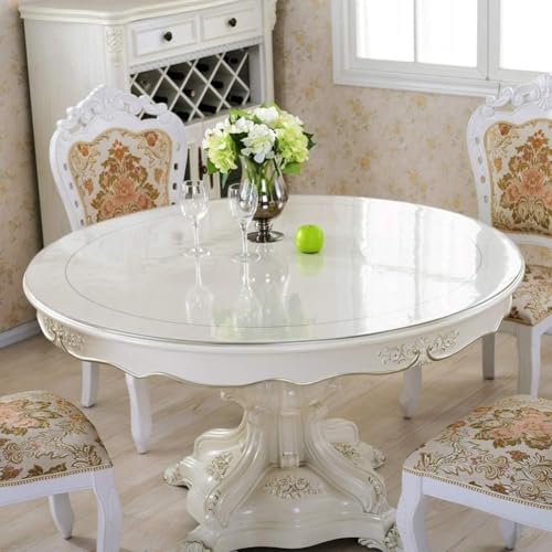 Nappe transparente 2.0mm d'épaisseur en vinyle robuste pour table de 130cm