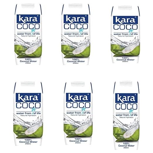 Kara Coco 100% Coconut Water, 250ml (Pack of 6)