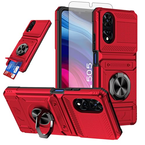 Furiet �X�����d�b�P�[�X TCL 50 SE�p �����K���X�X�N���[���v���e�N�^�[ �J�[�h�X���b�g�t�� ���C�����O�X�^���h �ϏՌ� �\�t�g�V���R�� �o���p�[ �n�C�u���b�h 2�w�f�B�t�F���_�[ 50SE TCL50SE�p �����p ���b�h