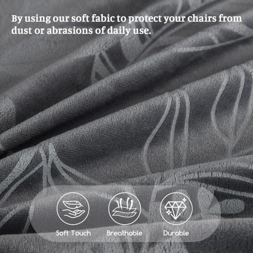 Image of FUANGUI Bar Stool Covers Set of 2, Stretch Bar Stool Seat Covers | Washable Removable Bar Chair Covers with Backs Slipcovers, Bar Chair Covers Square for Kitchen Dining Room Cafe