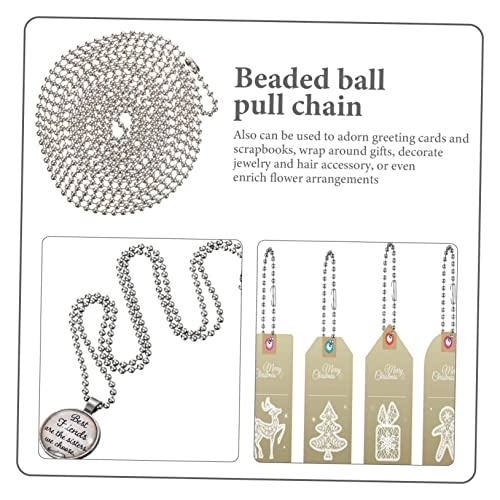 BIUDECO Curtain Bead Rope Blind Beaded Chain Cord with Metal Ball Chain for Window Treatments - Image 3