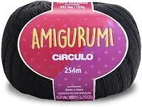 Fio Círculo Amigurumi 100% Algodão - 254m - 125g - Preto 8990