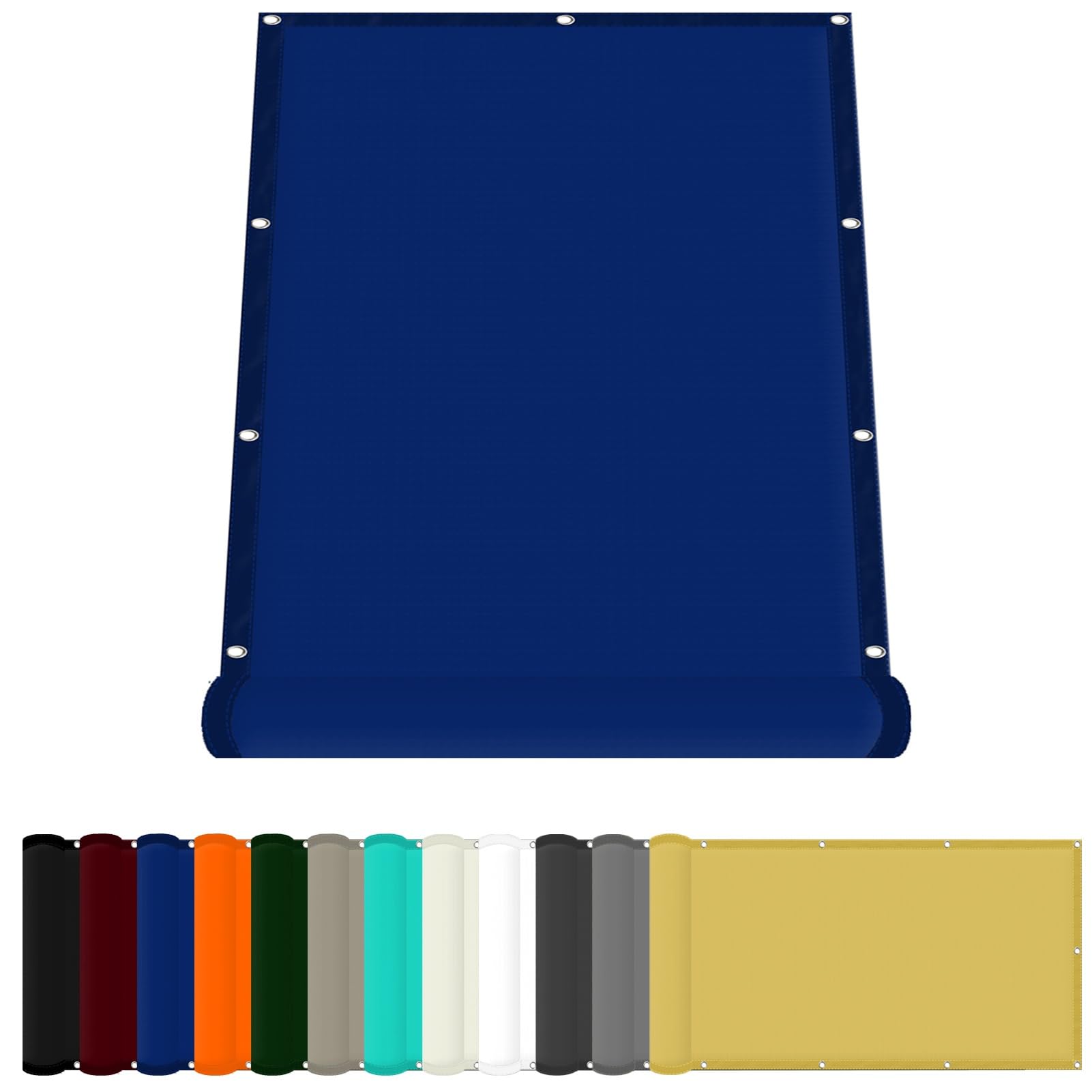 Square Sun Shade Sail 35 x 100 cm(14 x 39inch) Waterproof Sunscreen Awning 98% UV Block with Free Rope & Fixing Kit Garden Patio Party Sun Shades, Navy Blue