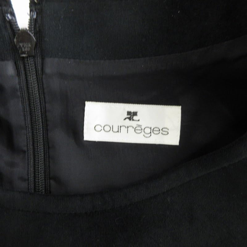 Amazon.co.jp: クレージュ courreges ワンピース 半袖 ひざ丈 黒