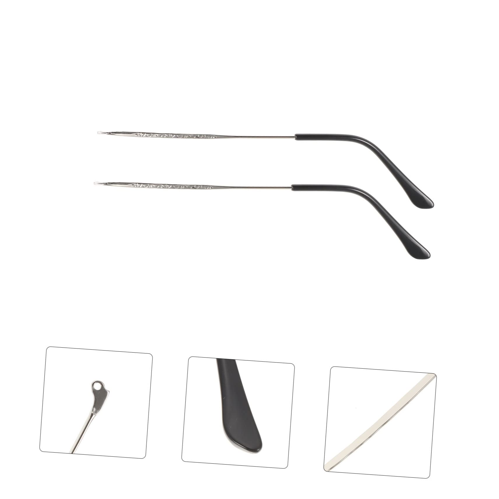 MOLUCKFU Metal Glasses Arms Legs Replacement Eyeglasses Temples Durable Prevents Frame Breakage Comfortable for All Glasses