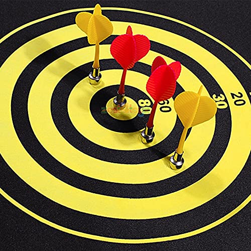 Image of Zest 4 Toyz 15 Inch Magnetic Dart Board for Kids and Adults Double Sided Dartboard Game with 6 Magnetic Darts Indoor Outdoor Target Game for Family Party and Gift