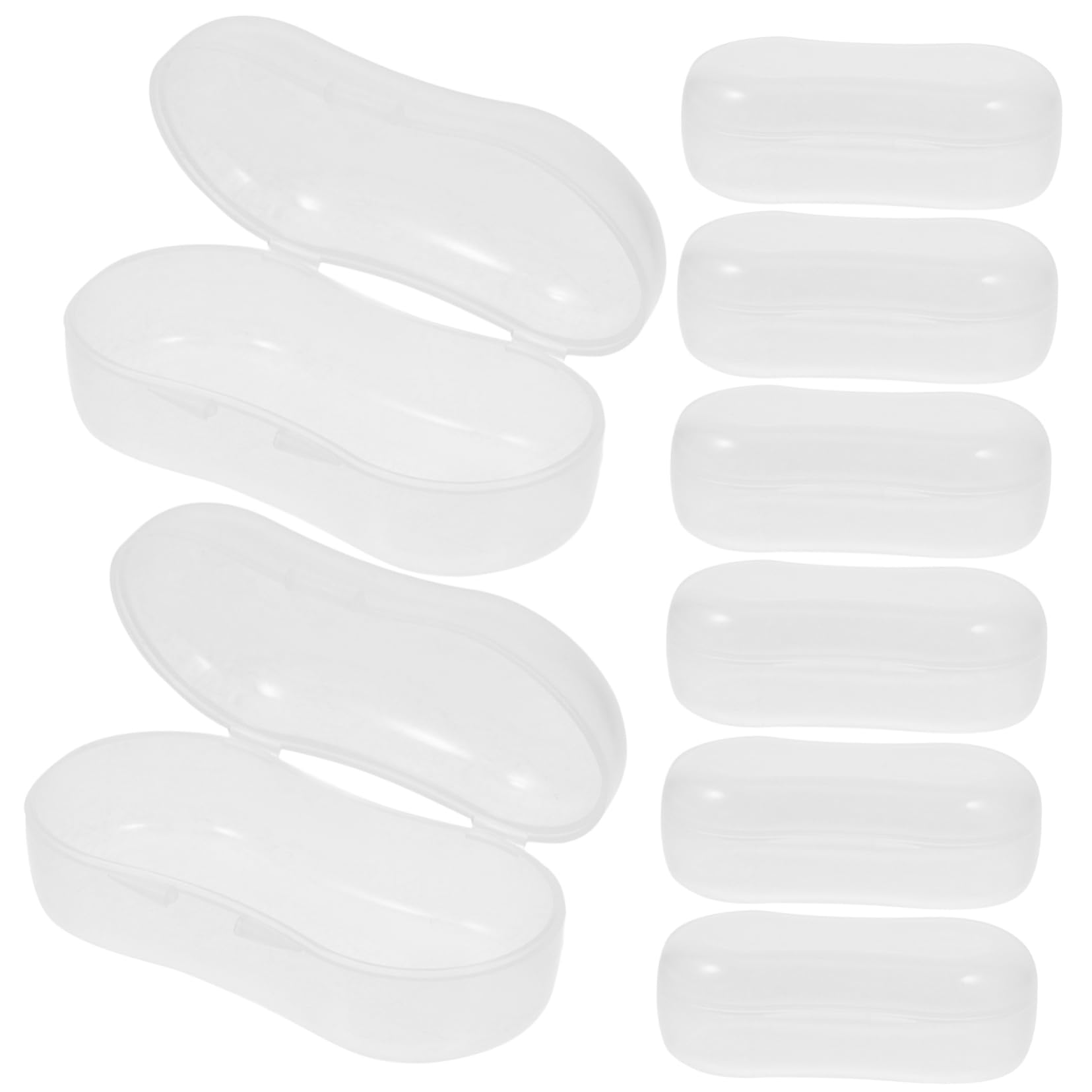 HEALLILY Compact Pet Finger Toothbrush Case 20pcs Dog Cat Toothbrush Storage Box Easy to Clean Carry