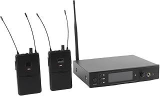 Luocute 2'den 1'e Kablosuz Kulak Monitör Sisteminde, 610 Ila 786MHz Taşınabilir IEM Sistemi, KTV performansı Ve Bant performansı Için Belt Spack Alıcı Ile (AB fişi)