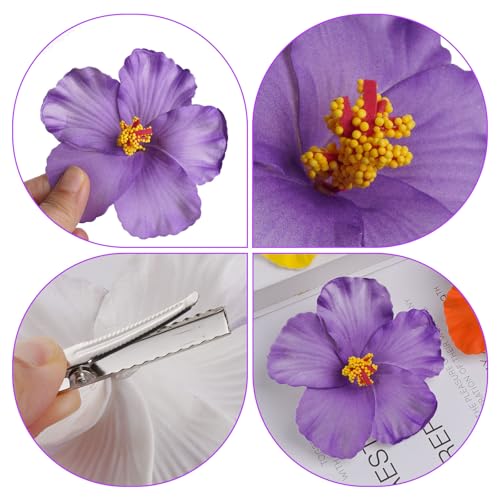 6 Pinzas de Flores Hawaiian para Cabello 3.5 Pulgadas miniatura 4