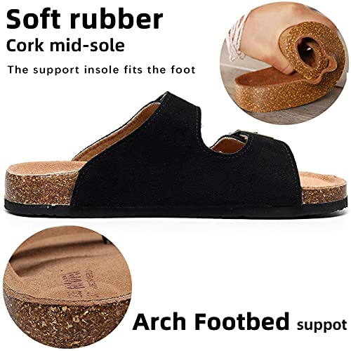 Cork Sandals Women With Arch Support, Comfortable Summer Beach Sandals For Women/Girls/Ladies,Leather Slide Shoes For Women4