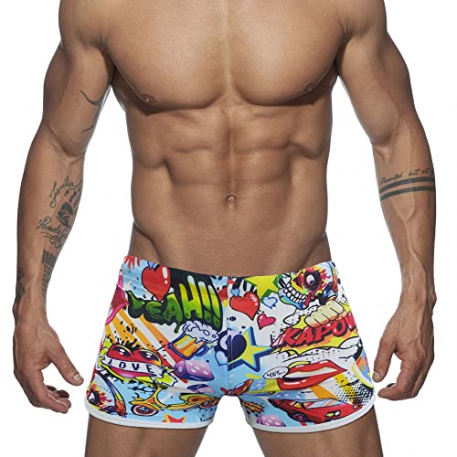 UXH Men's Swimwear Carton Swim Short Beach Pants Swimsuilt