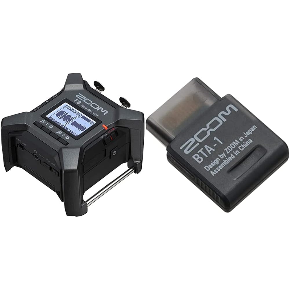 F3 MultiTrack Field Recorder & BTA 1/UK Bluetooth Adapter Black
