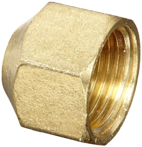 Anderson Metals 56108 Brass Pipe Fitting, Cap, 1/2