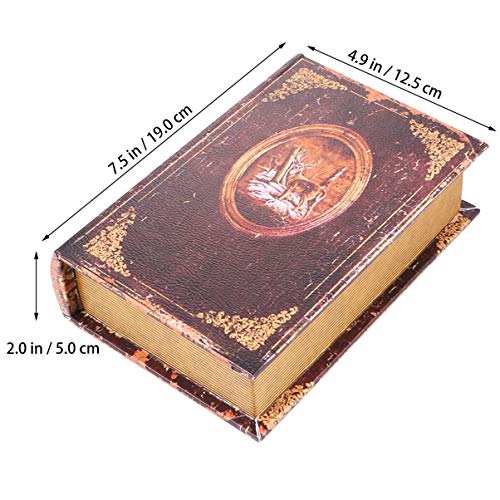 Veemoon Fake Book Box Vintage Antique Book Invisible Box False Bible Case Bookshelf Prop Openable Distressed Storage Fake Decor - Image 2