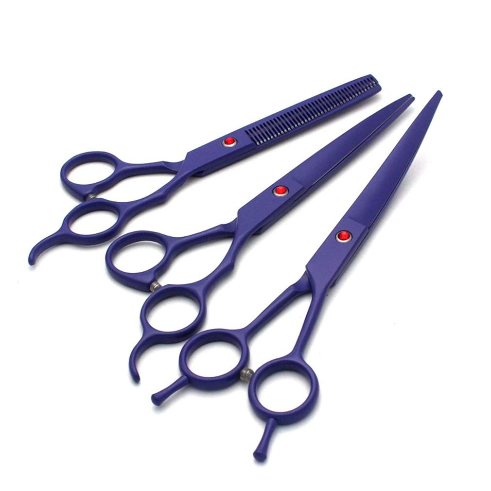 7,0 Pollici Pet Grooming Forbici Kit, Professionale in Acciaio Inox 4 Pezzi dei Capelli Pet Forbici Set Pet Trimmer Kit, per Il Salone, Pet Parrucchiere