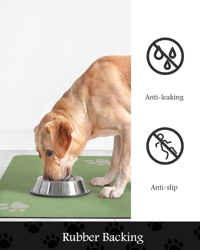Tapete de alimentación para mascotas, tapete absorbente para cuenco de comida y agua, sin manchas, dispensador de agua para perros, accesorios para perros, suministros para mascotas, cuenco de agua